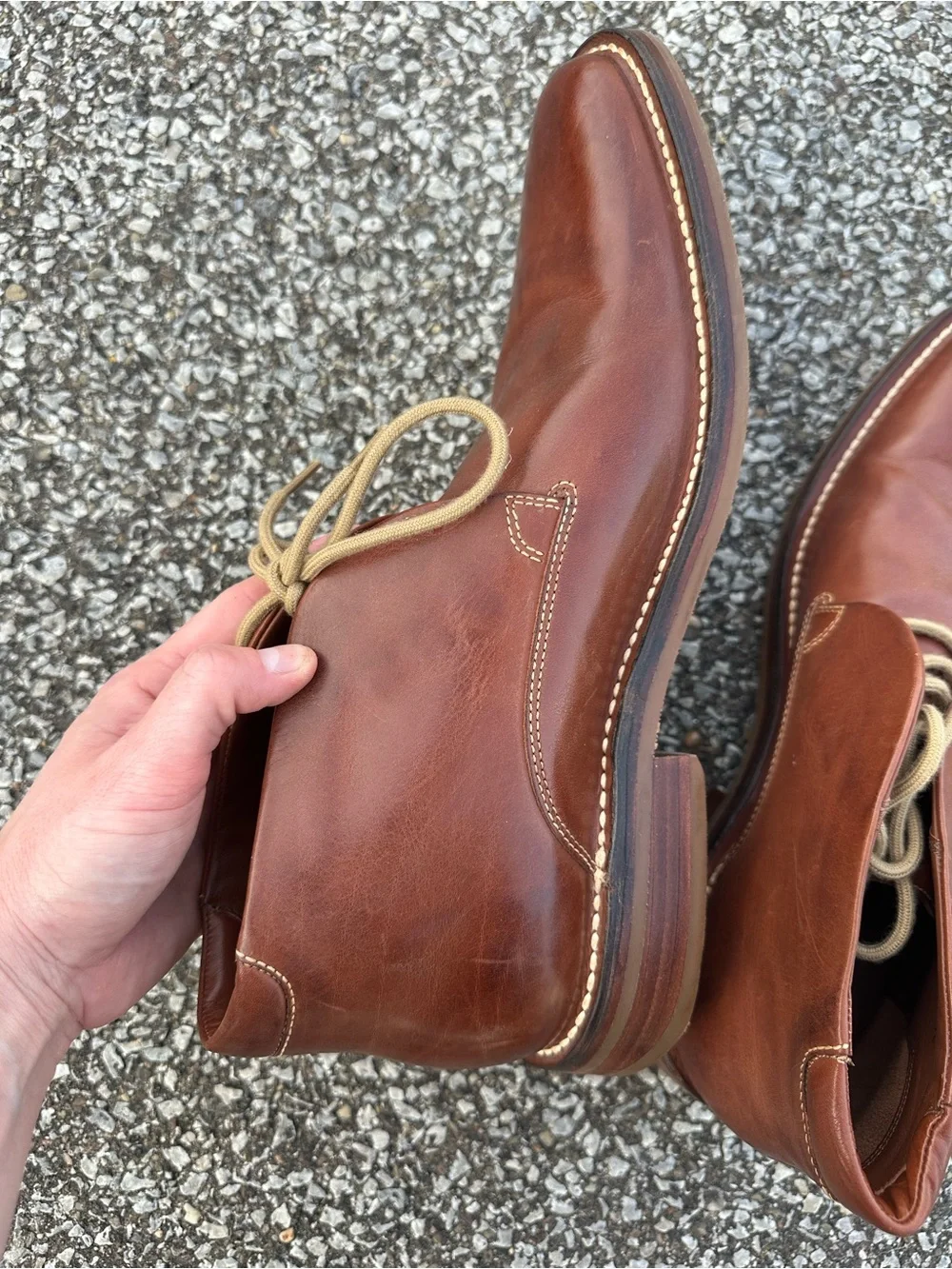 Cole Haan Men's Brown Leather Chukka Boots - Classic Casual Dress Shoe Size 11